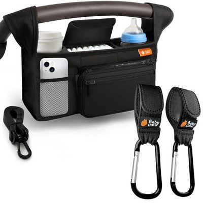 Baby Uma Universal Stroller Caddy Organizer Hooks Insulated Cup Holder Bag