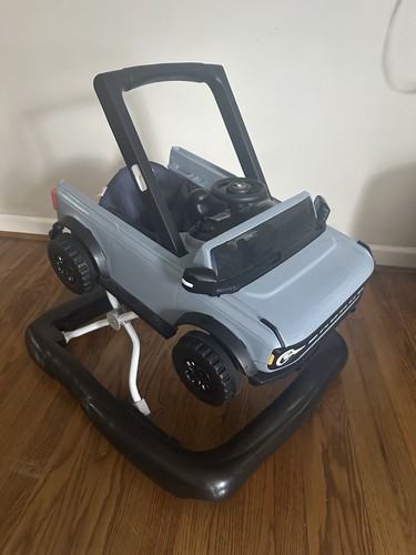 Ford Bronco 4-In-1 Blue Grey Baby Activity Center & Push Walker with Removable