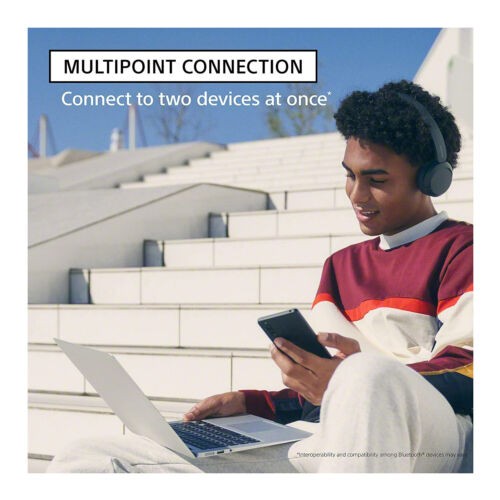 Sony WHCH520 Compact Easy Carrying Wireless Bluetooth On Ear Headphones Black - Picture 10 of 10