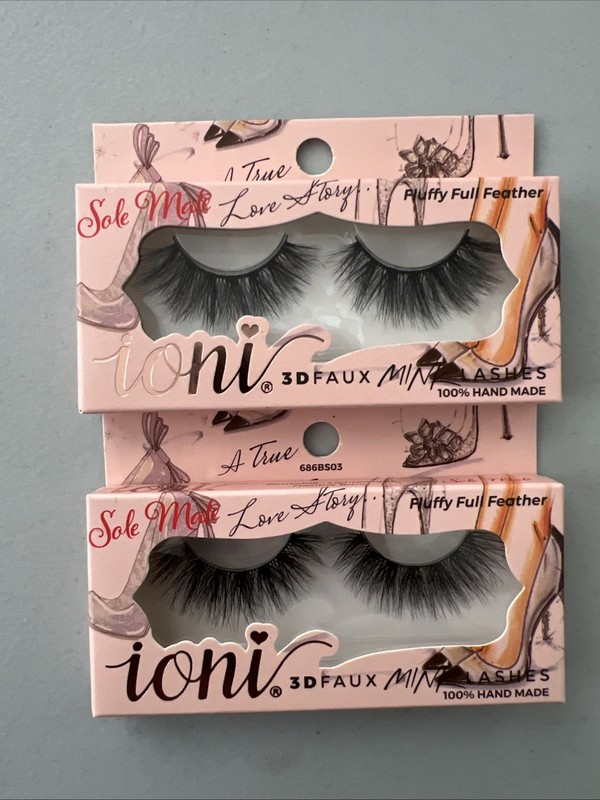 Ioni 3D Faux Mink Lashes, The Bridal Suite, Fluffy Full Feather Set Of Two