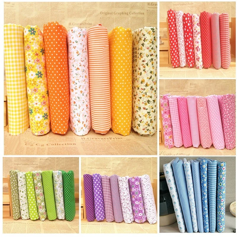 7X-Quadratisches Stoffbündel Baumwoll-Patchwork-Tuch Nähen-Quilten 25X25CM - Bild 3 von 4