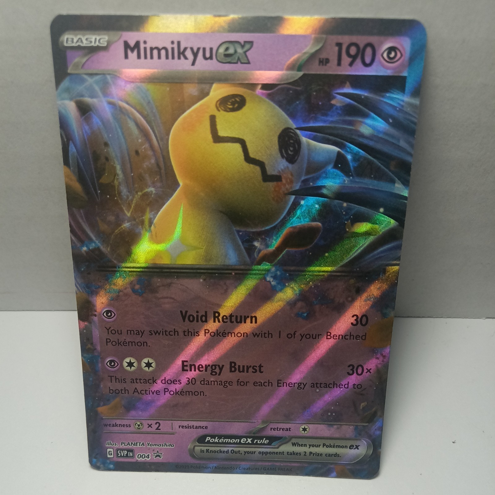 Pokemon Mimikyu EX SVP004 Black Star Promo Card NM