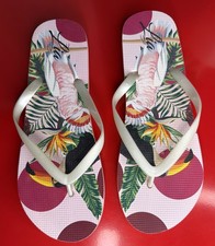 NEW WOMEN S LIAS TROPICAL FLORAL FLIP-FLOPS US 7/8