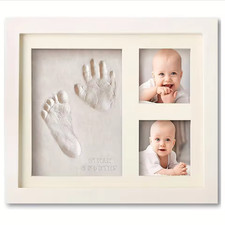 Baby Handprint Footprint Clay Photo Frame Kit Newborn Keepsake Gift Boy Girl