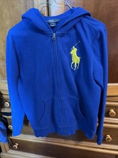 polo ralph lauren zip front hoodie Boys Size L 14-16 