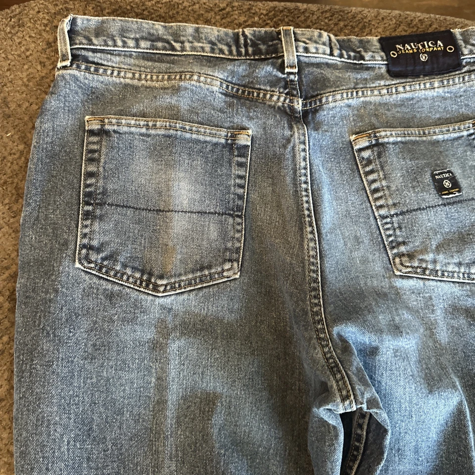 Jeans Nautica Vintage Para Hombre 38x32 Sueltos Calce Suelto Y2K Patinador Años 90 Foto 3 de 4