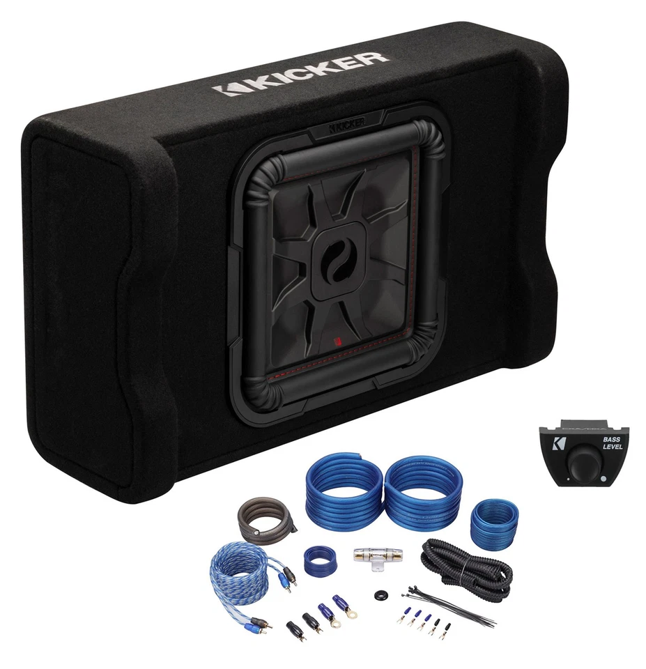 Kicker 53PL7TDF12 L7TDF 12" Powered Subwoofer L7T Sub in Slim Enclosure+Wire Kit