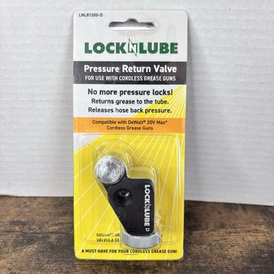 LockNLube~Pressure Return Valve~(PRV) for Cordless Grease Guns - New! Sealed