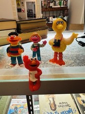 VINTAGE JHP PVC SESAME STREET BIG BIRD WITH BINOCULARS Plus Others Lot Of 4