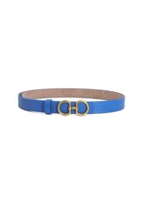 Leather belt with buckle fine belt casual elegant women ci02221, blue 95...