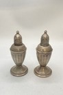 Sterling Silver Salt and Pepper Shakers 2pc Set Weighted Vintage Urn Fluted — photo 1