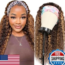Ombre Headband Wig Human Hair Deep Wave Brazilian Glueless 16Inch 4/27