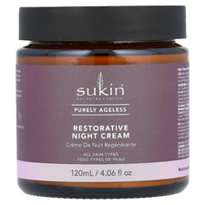 Sukin Purely Ageless Restorative Night Cream 120  mL / 4.06  fl  oz Vegan, Natural