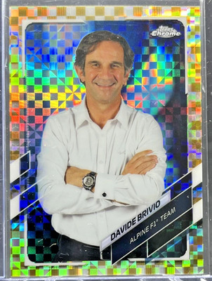 2021 Topps Chrome Formula 1 F1 Davide Brivio Gold Checker 47/50 #82 ALPINE