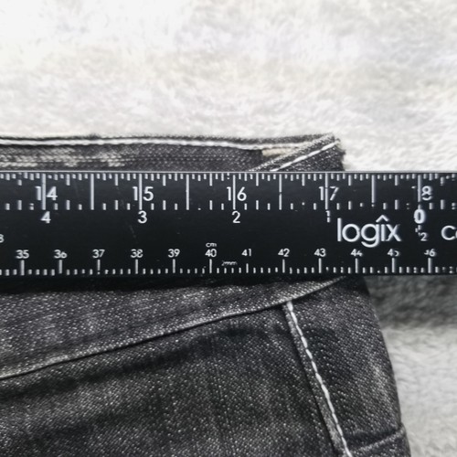 Southpole Jeans Mens 34x34 Black Relaxed Cyber Skate Cross Goth Punk Edgy - Picture 11 of 12