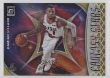 2019-20 Panini Donruss Optic Fantasy Stars Gold Prizm 9/10 Damian Lillard #9 5ir