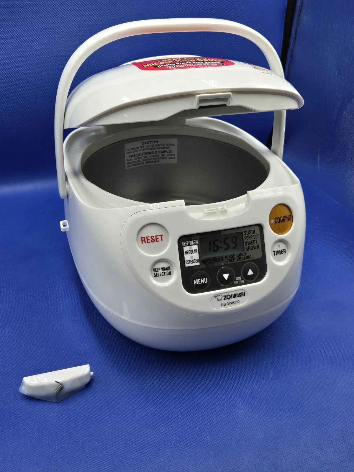 Base Motor Only Broken Lid Latch - ZOJIRUSHI NS-WAC10 5.5-CUP RICE COOKER