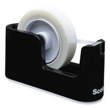 Scotch C24 3" Core ABS Heavy Duty Weighted Desktop Tape Dispenser - BLK New
