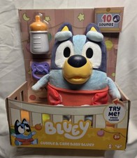 Bluey Cuddle Care Baby Bluey Electronic Talking 9" Plush w/ Bottle Pacifier