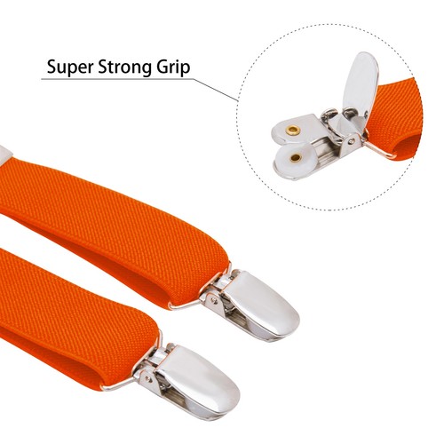 Buyless Fashion Adjustable 2 Pack Suspenders for Kids Elastic 1" - Y Back Design - Picture 184 of 210