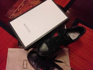 Baskets Gucci Ace Signature. Noir taille US 11