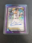 New ListingKonnor Griffin 2024 Bowman Chrome Draft Purple Refractor Auto /250 Pirates