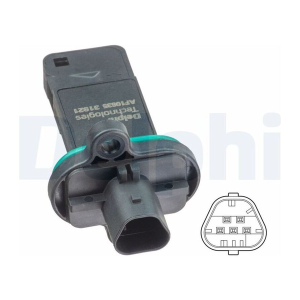 Delphi AF10635-12B1 Sensor Luftmassenmesser Luftmengenmesser-image