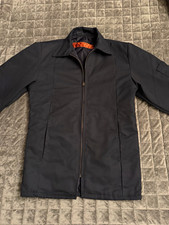 Red Kap Black Insulated Quilted Lined Zip Front Work Jacket, Unisex XS