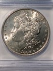 1886-P Morgan Dollar, Uncirculated 90% Silver, ICG Graded MS 63 — photo 3