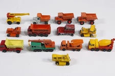 (13) Lesney Matchbox England Die Cast Construction Equipment Dump Trucks