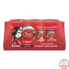 Purina ONE Natural Paté Wet Dog Food, Chicken & Beef, 13oz/6ct