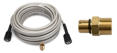 #ad 3700 PSI50ft Pressure Washer Hose Bundle with 7106686 Outlet Connector Repl... $57.85