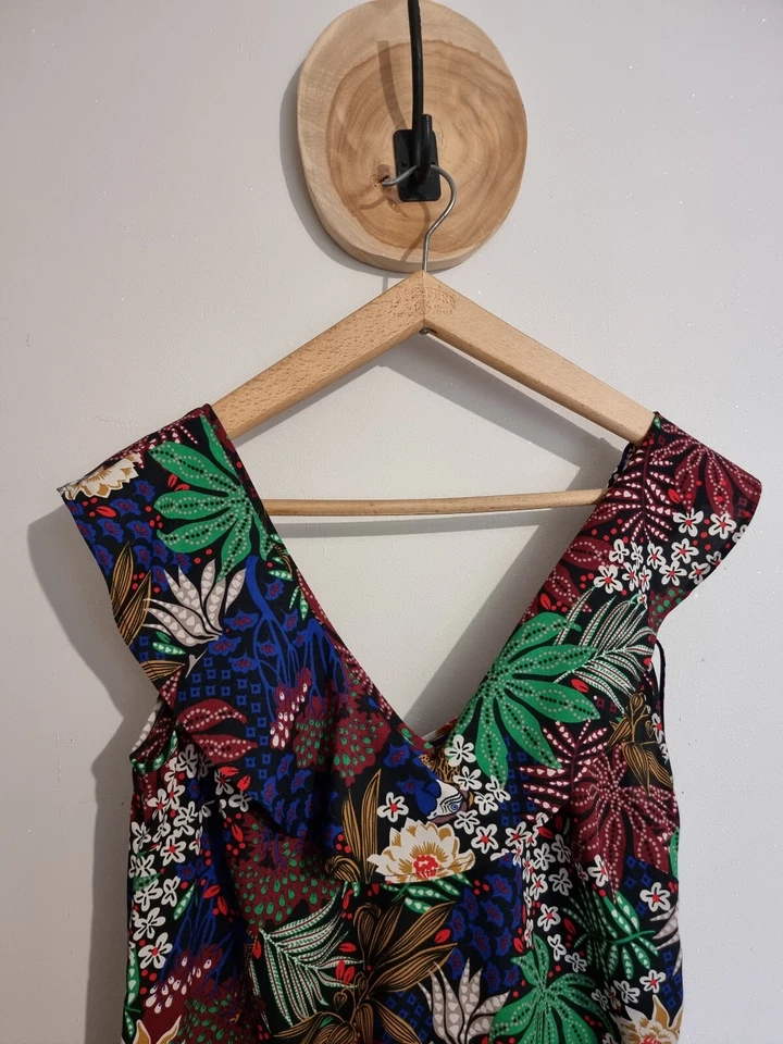 IKKS WOMEN : MAGNIFIQUE ET RARE COMBINAISON PANTALON TROPICALE COLL RECENTE - Photo 1/4