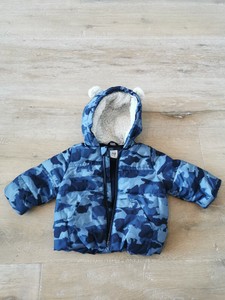 army print winter jacket