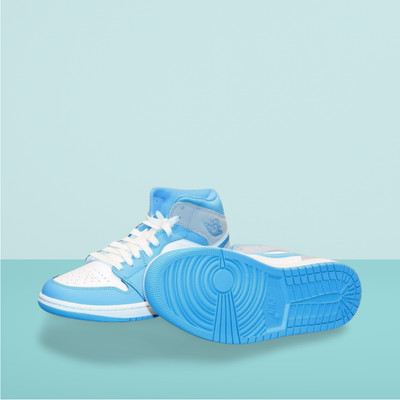 Nike Air Jordan 1 Mid University Blue UNC Grey | EU 43 | US 9.5 | DX9276-100 Neu