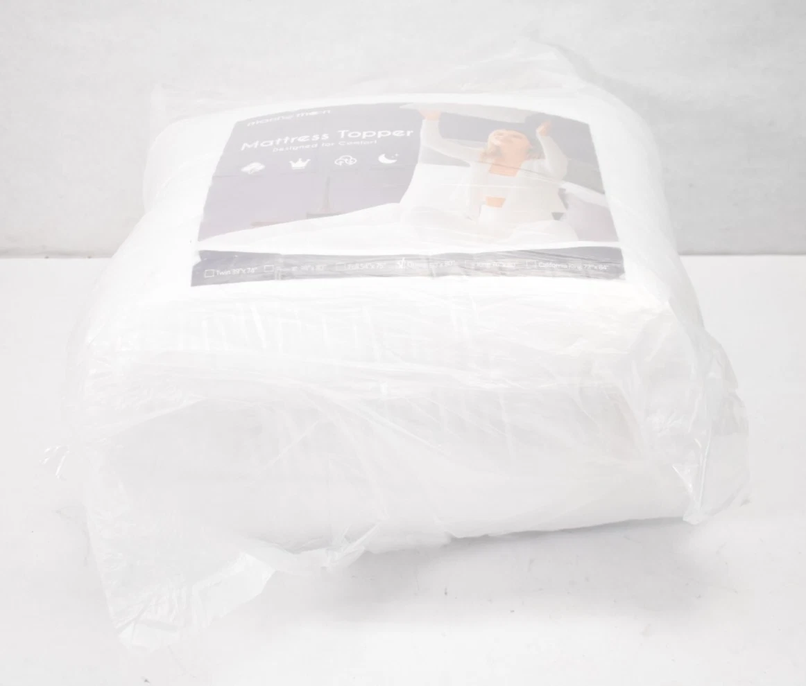 Marine Moon Mattress Topper Queen Size Bedding Unit White Breathable Pack