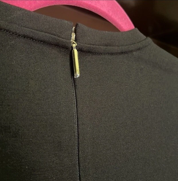 Abito a ponte Kate Spade nero manica a campana con tasche