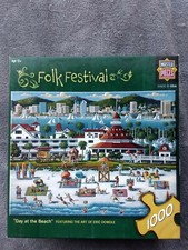 Master Pieces Folk Festival old style 1000 PC Jigsaw Puzzle A Day At The Beach