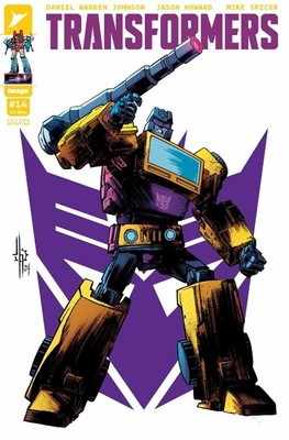 Transformers #14 (2025) 2nd Printing Jason Howard Swindle Variant Cover