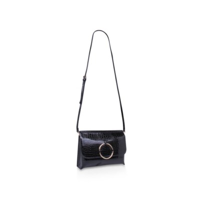BNWT Miss KG Kurt Geiger Hoop Black Clutch Bag RRP: £59 UK