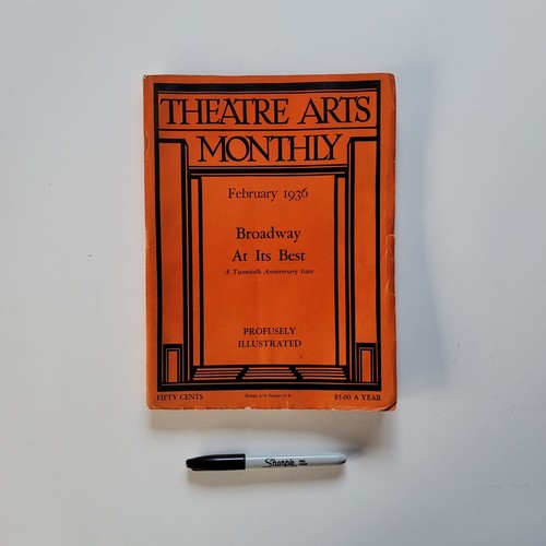 February 1937 Theatre Arts Monthly, Broadway at its Best Vintage - 第 1/10 張圖片