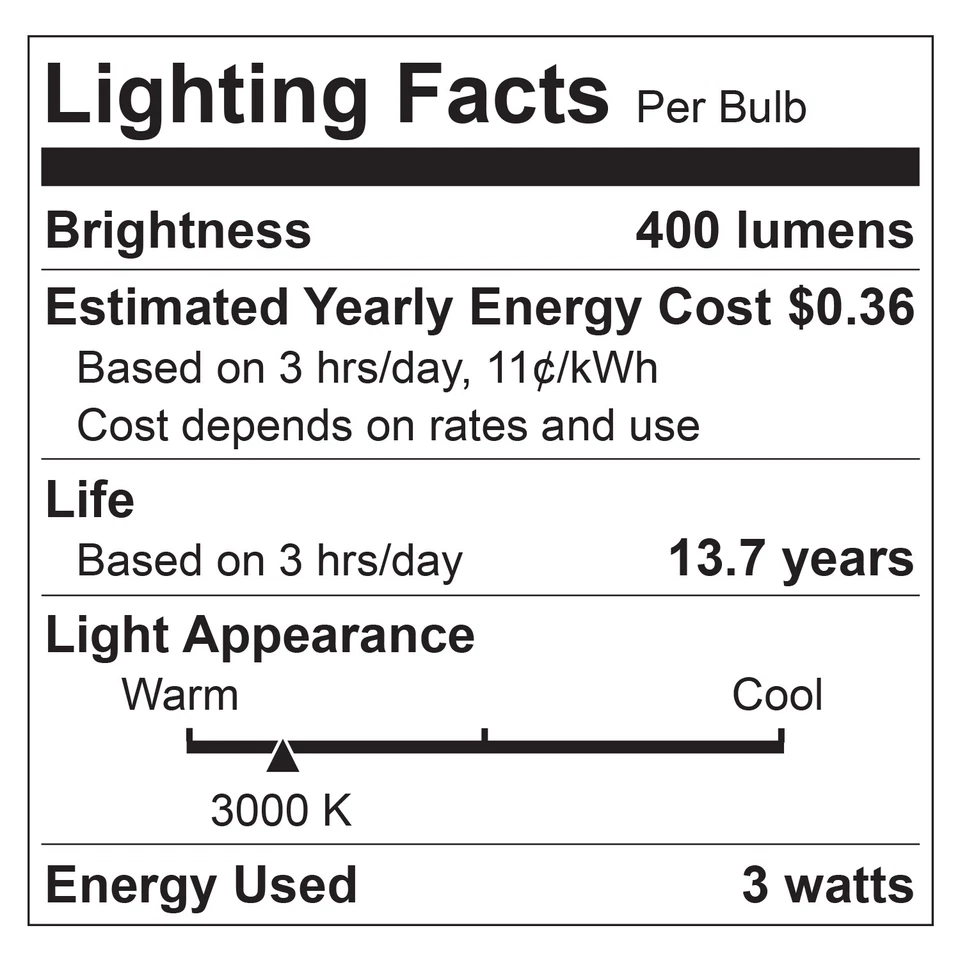 6-Pack Sunlite LED G9 Base Bulbs, 3W (40W Equal), 400 Lumen, 3000K Warm White - Image 4 of 4