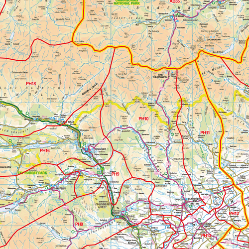 North Scotland Postcode Districts, Map of North Scotland Postcodes - Picture 3 of 6