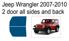 Premium Carbon Window Tint fits Jeep Wrangler 2007-2010 precut tint 2f