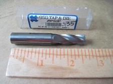 OSG 404-3906 Solid Carbide Square End Mill, 25/64" x 7/16" x 1" x 2-3/4", New