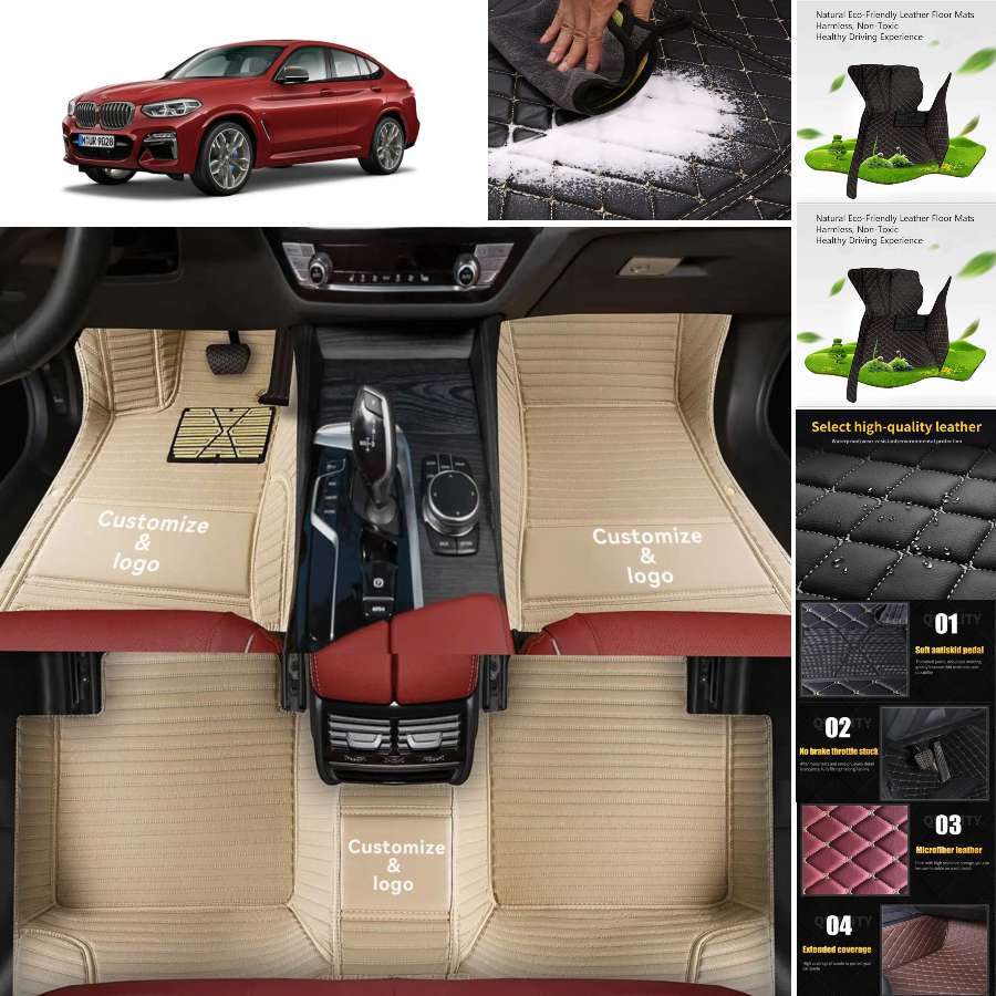 For BMW X4 Car Floor Mats All Weather Luxury Waterproof Carpets Liners Interior