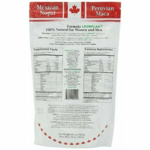 LeonFlax Flaxseed Noni Nopal Maca High Fiber Omega 3-6-9 Natural Supplement 18oz - Picture 3 of 5