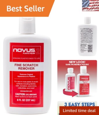 7030 Fine Scratch Remover - 8 Ounce Plastic Polish for Auto & Marine Use