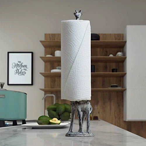 Paper Towel Holder or Free Standing Toilet Paper Holder Cast Iron
