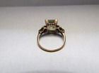 BEAUTIFUL ANTIQUE DECO STYLE RING GLASS STONE GOLD METAL — photo 2
